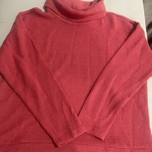 Talbots Vibrant Coral Cowl Neck Sweater